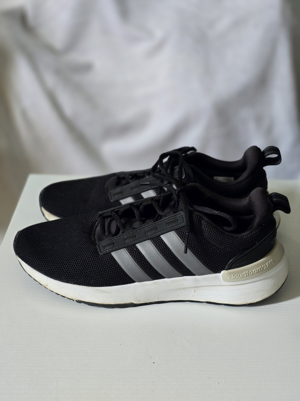 Adidas Women’s Size 10 Cloudfoam Running Sneakers - Black/Silver